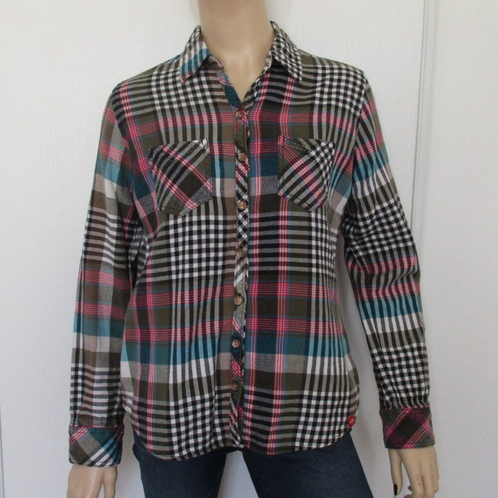 DICKIES Shirt Size Small Plaid Button Down Flannel